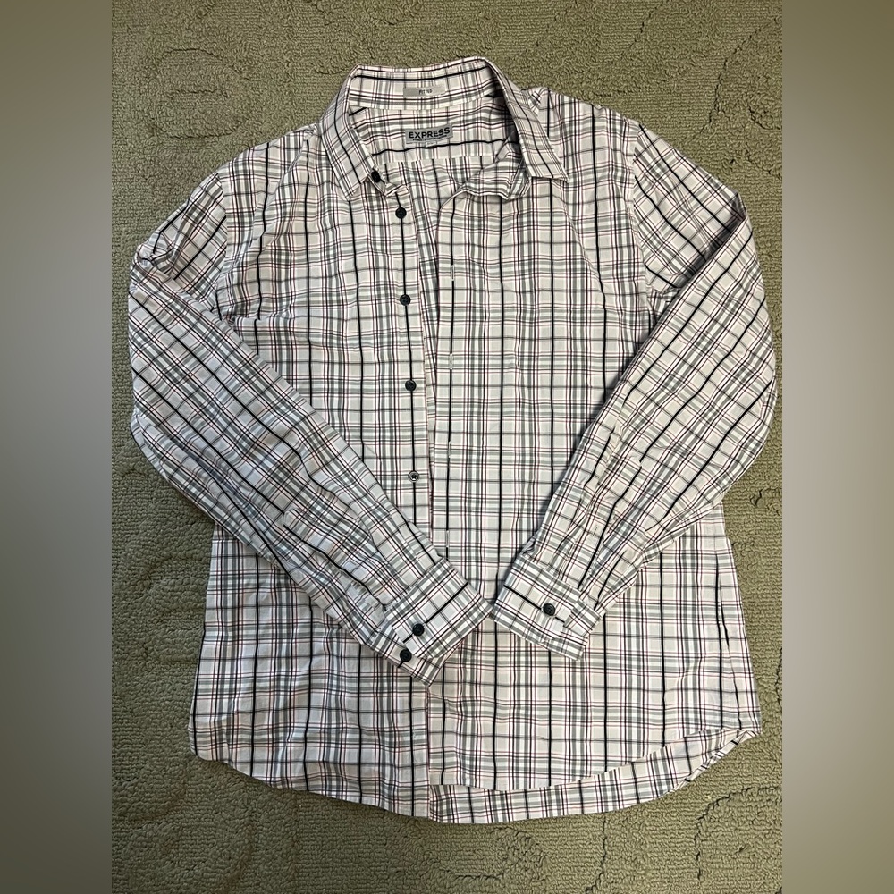 Express Mens Dress Shirt - Slim Fit Large